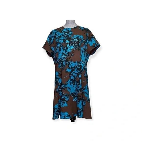 Who What Wear blue floral print midi dress size XXL - Picture 1 of 4